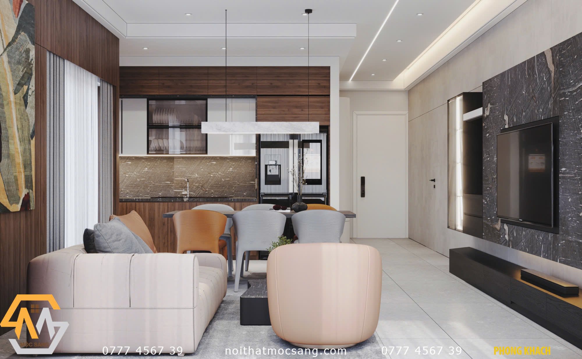 Xu hướng nội thất 2026: Sống xanh, thông minh và “may đo” cho gia chủ Việt 2 xu-huong-noi-that-2026-phong-khach-hien-dai-moc-sang